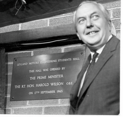 Harold Wilson opening Leyland Motors Engineering Students Hall
