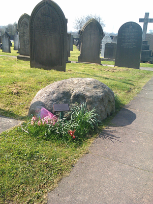 Grave of the Fylde Witch  Meg Shelton, St Annes Church, Woodplumpton