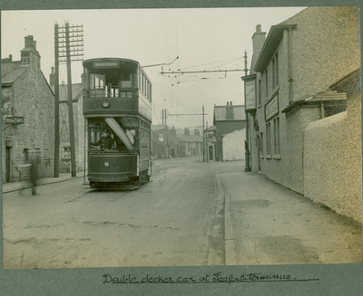 Double decker car at Scotforth terminus