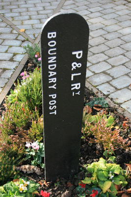P & L Ry Boundary Post. The Old Station Heritage and Visitors Centre, Longridge