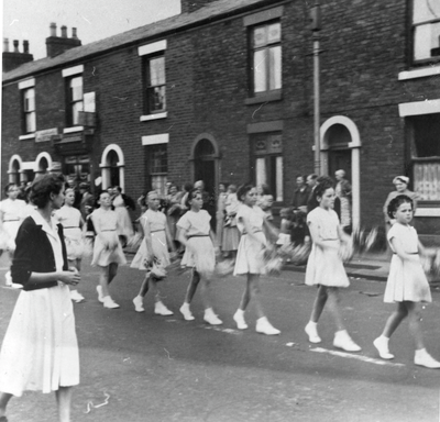 Lostock Hall Morris Dancers in procession