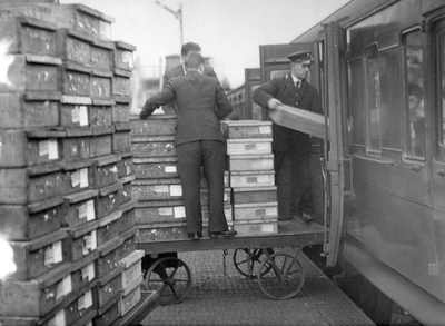 Loading goods at Hesketh Bank Railway Station