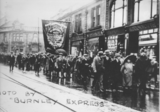 Mather's Strike, protest march, Burnley.