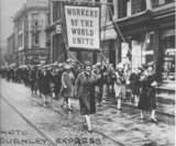 Mather's Strike, protest march, Burnley.