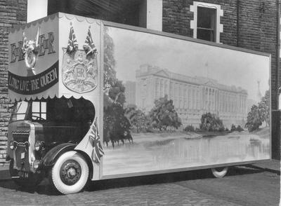 Accrington Coronation celebrations decorated bus 1953