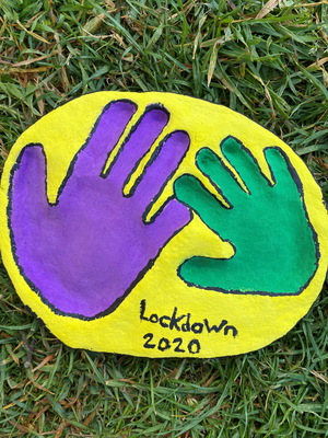 Lockdown handprint crafts 24/04/2020 by Leanne McDonald and family