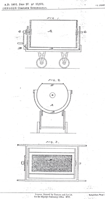 Diagram of Joseph Gornall's Patent Cheese Maker