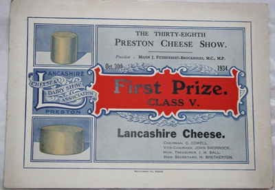 Preston Cheese Show 1934