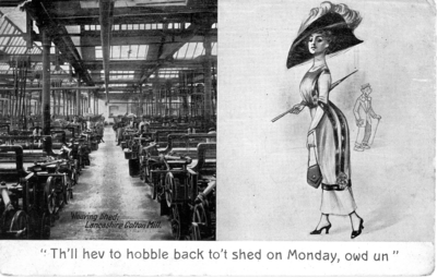 'Th'll hev to hobble back' - Holiday Wind-Ups postcard